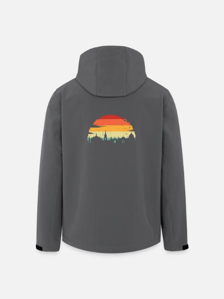 Sunset Skyline Silhouette - Men’s Recycled Softshell Jacket by Stanley/Stella - black