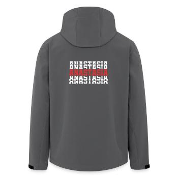 Anastasia T-Shirt Geschenk gestapelter Text - Recycelte Männer Softshell-Jacke von Stanley/Stella - Anthrazit - Hinten - AI Model Male 185 light (185cm)