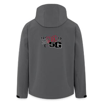 DITES NON À LA 5G - ALLÉGATION - Veste softshell homme en polyester recyclé Stanley/Stella - charbon - Dos - AI Model Male 185 light (185cm)