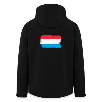 Coup de pinceau Drapeau néerlandais - Veste softshell homme en polyester recyclé Stanley/Stella - noir - Dos - AI Model Male 185 light (185cm)