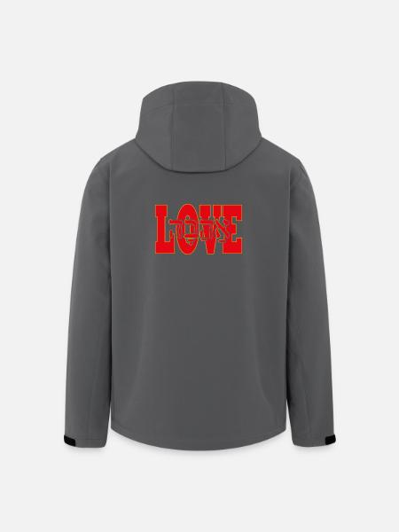 Love in Hebrew - Men’s Recycled Softshell Jacket by Stanley/Stella - black