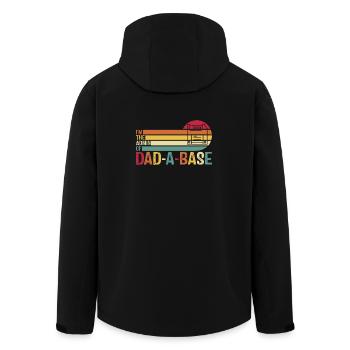 Retro Dad-A-Base Sonnenuntergang Illustration - Recycelte Männer Softshell-Jacke von Stanley/Stella - Schwarz - Hinten - AI Model Male 185 light (185cm)