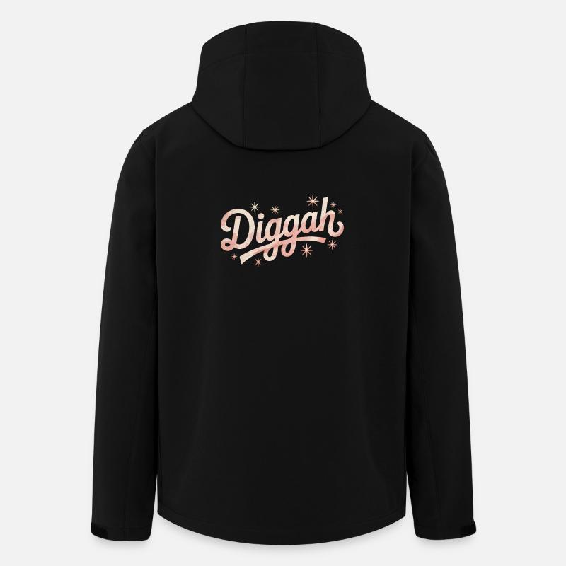 Diggah - Funny Memes - Recycelte Männer Softshell-Jacke von Stanley/Stella - Schwarz