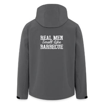 Männer Duft Barbecue Spruch - Recycelte Männer Softshell-Jacke von Stanley/Stella - Anthrazit - Hinten - AI Model Male 185 light (185cm)