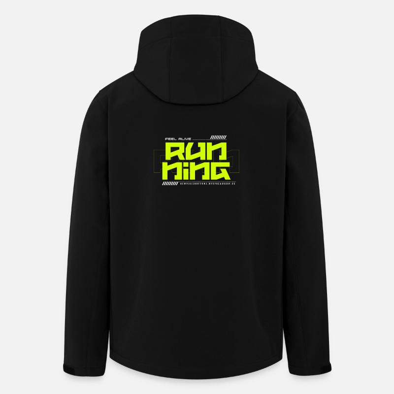 Feel Alive Running Neon - Recycelte Männer Softshell-Jacke von Stanley/Stella - Schwarz