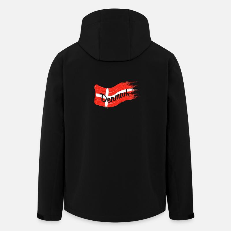 Drapeau danois - Veste softshell homme en polyester recyclé Stanley/Stella - noir