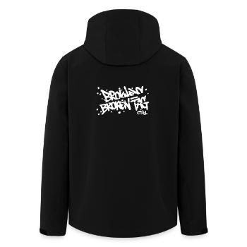 broken-tag-dos - Men’s Recycled Softshell Jacket by Stanley/Stella - black - Back - AI Model Male 185 light (185cm)
