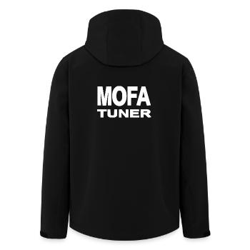 Mobylette - Veste softshell homme en polyester recyclé Stanley/Stella - noir - Dos - AI Model Male 185 light (185cm)