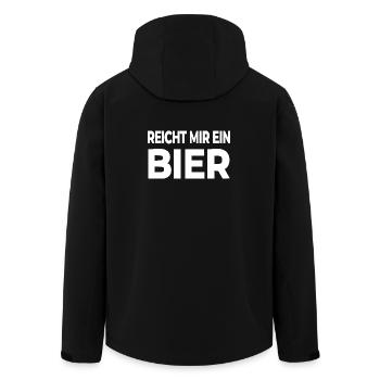 Bière - Veste softshell homme en polyester recyclé Stanley/Stella - noir - Dos - AI Model Male 185 light (185cm)