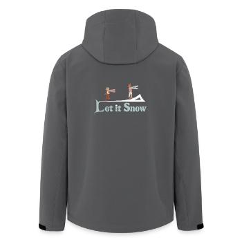 Let It Snow Winter Illustration - Recycelte Männer Softshell-Jacke von Stanley/Stella - Anthrazit - Hinten - AI Model Male 185 light (185cm)