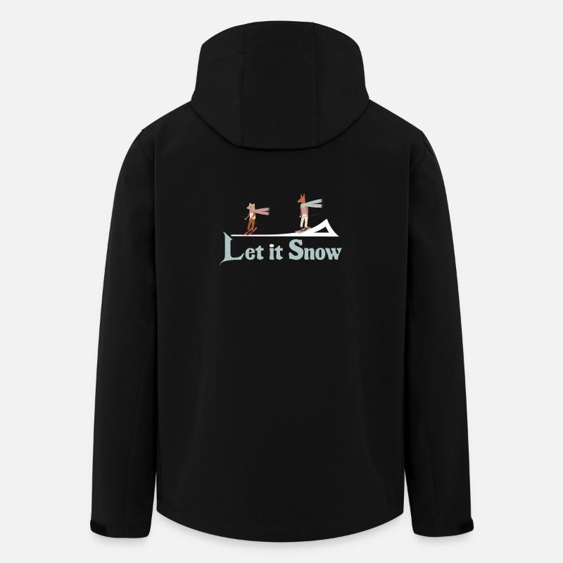 Illustration de l’hiver Laisse neiger - Veste softshell homme en polyester recyclé Stanley/Stella - noir