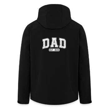 DAD EST 2026 Logo - Recycelte Männer Softshell-Jacke von Stanley/Stella - Schwarz - Hinten - AI Model Male 185 light (185cm)