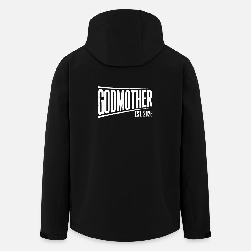 Godmother Est 2026 Fettes Banner - Recycelte Männer Softshell-Jacke von Stanley/Stella - Schwarz