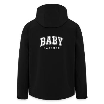 Baby Catcher – Hebamme und Geburtspflegerin - Recycelte Männer Softshell-Jacke von Stanley/Stella - Schwarz - Hinten - AI Model Male 185 light (185cm)