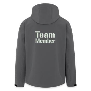 Teammitglied Typo Kollektion - Recycelte Männer Softshell-Jacke von Stanley/Stella - Anthrazit - Hinten - AI Model Male 185 light (185cm)