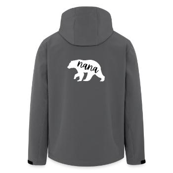 Nana Bär süße Oma Muttertagsgeschenk Familiengeschenk - Recycelte Männer Softshell-Jacke von Stanley/Stella - Anthrazit - Hinten - AI Model Male 185 light (185cm)