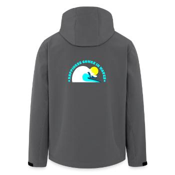 Smile waves and sunbeams - Men’s Recycled Softshell Jacket by Stanley/Stella - black - Back - AI Model Male 185 light (185cm)