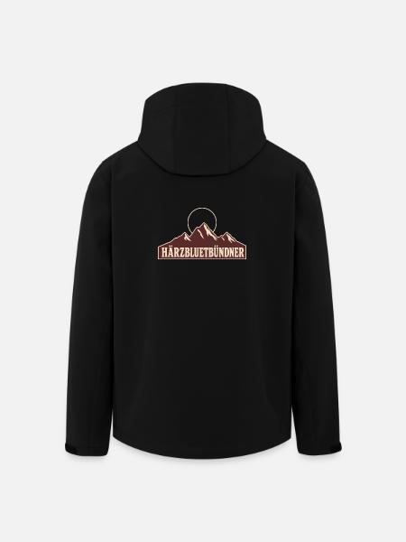 Bündner Härzbluetbündner - Recycelte Männer Softshell-Jacke von Stanley/Stella - Schwarz