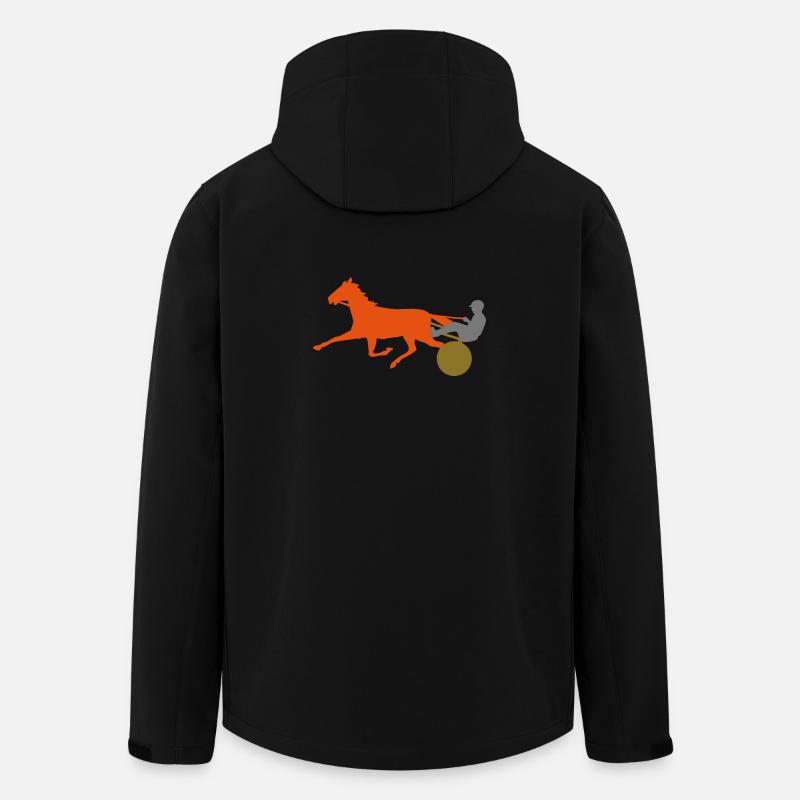 Dynamisches Traber-Design - Recycelte Männer Softshell-Jacke von Stanley/Stella - Schwarz