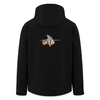 Clownfish with shark fin costume - Men’s Recycled Softshell Jacket by Stanley/Stella - black - Back - AI Model Male 185 light (185cm)