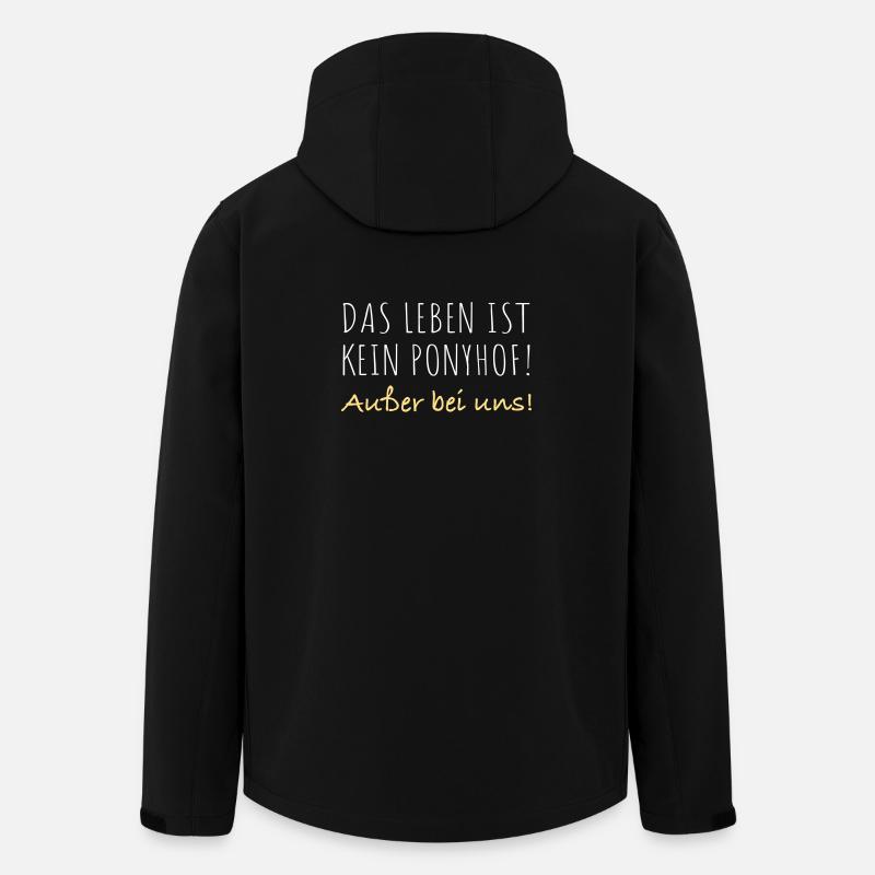 Das leben ist kein Ponyhof - Recycelte Männer Softshell-Jacke von Stanley/Stella - Schwarz