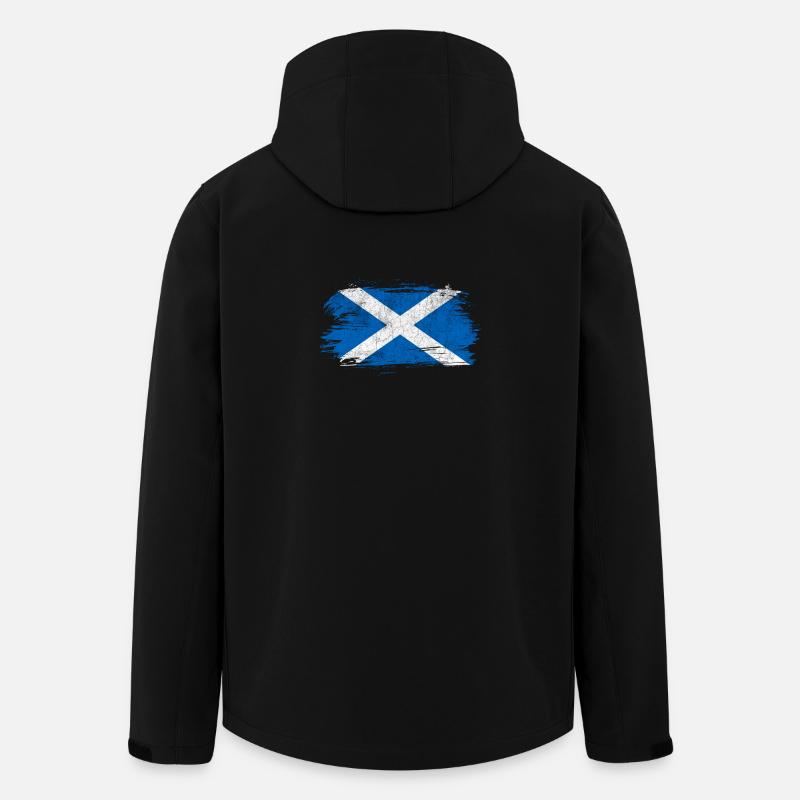 Schottland Vintage Flagge - Recycelte Männer Softshell-Jacke von Stanley/Stella - Schwarz