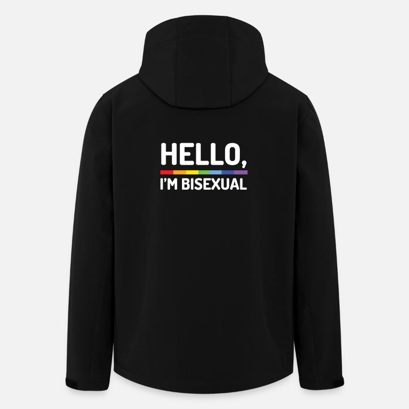 Bonjour, je suis bisexuel - Veste softshell homme en polyester recyclé Stanley/Stella - noir