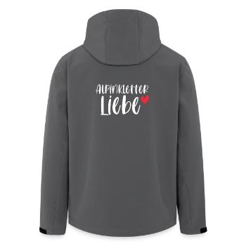 Klettern Alpinklettern Liebe Berge Geschenk - Recycelte Männer Softshell-Jacke von Stanley/Stella - Anthrazit - Hinten - AI Model Male 185 light (185cm)