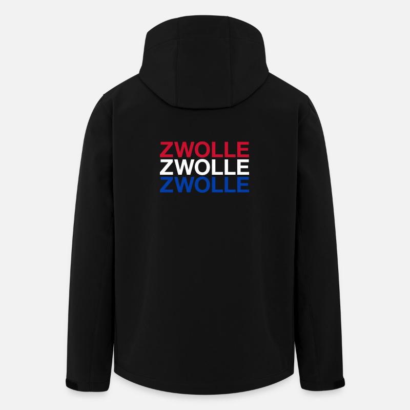 ZWOLLE Netherlands Netherlands Flag - Men’s Recycled Softshell Jacket by Stanley/Stella - black