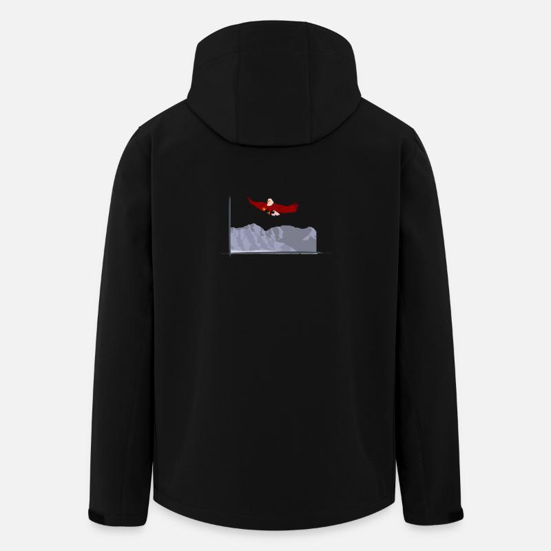 Adler im Gebirge - Recycelte Männer Softshell-Jacke von Stanley/Stella - Schwarz