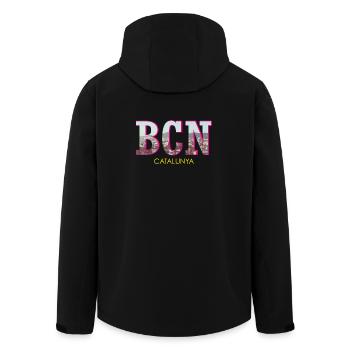 Barcelona Catalunya - Recycelte Männer Softshell-Jacke von Stanley/Stella - Schwarz - Hinten - AI Model Male 185 light (185cm)
