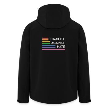 LGBT Pride Month - Direkt gegen Hass - Recycelte Männer Softshell-Jacke von Stanley/Stella - Schwarz - Hinten - AI Model Male 185 light (185cm)