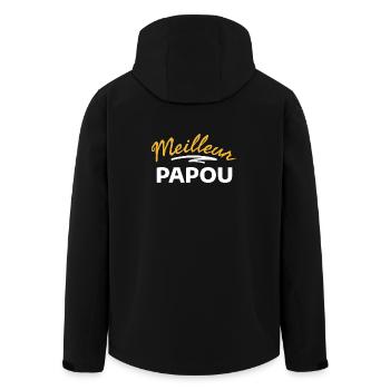 Design Graphique Nature Éclatante - Veste softshell homme en polyester recyclé Stanley/Stella - noir - Dos - AI Model Male 185 light (185cm)