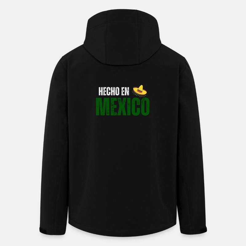 Fabriqué au Mexique, fierté mexicaine - Veste softshell homme en polyester recyclé Stanley/Stella - noir