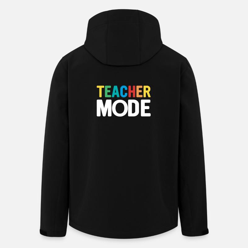 Lehrer-Design mit bunten Buchstaben - Recycelte Männer Softshell-Jacke von Stanley/Stella - Schwarz