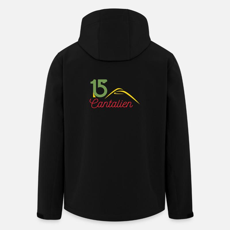 Cantal 15 Logo - Recycelte Männer Softshell-Jacke von Stanley/Stella - Schwarz