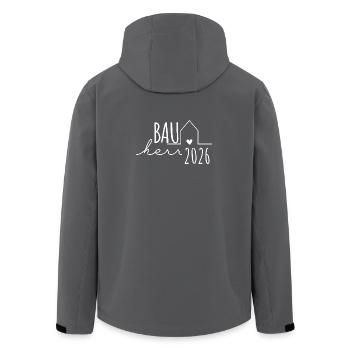 Constructeur 2026 - Builders Partnerlook Hausbau - Veste softshell homme en polyester recyclé Stanley/Stella - charbon - Dos - AI Model Male 185 light (185cm)