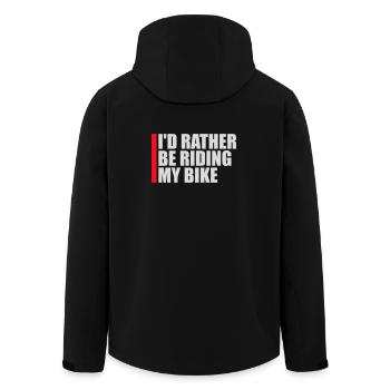 Cyclisme Je préfère faire du vélo - Veste softshell homme en polyester recyclé Stanley/Stella - noir - Dos - AI Model Male 185 light (185cm)