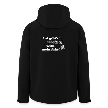 2026 will be my year! New Year Humor - Men’s Recycled Softshell Jacket by Stanley/Stella - black - Back - AI Model Male 185 light (185cm)