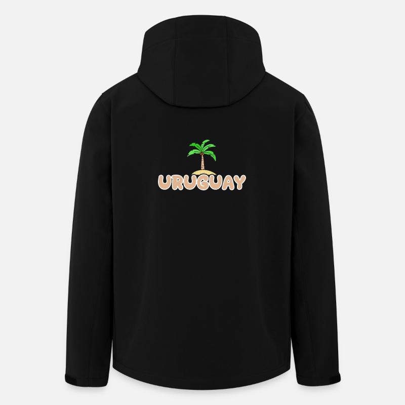 Uruguay comme Uruguay - Veste softshell homme en polyester recyclé Stanley/Stella - noir