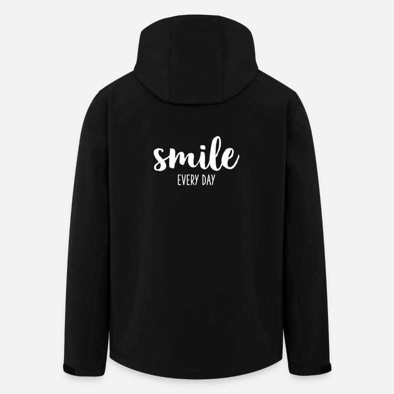 smile every day - Men’s Recycled Softshell Jacket by Stanley/Stella - black