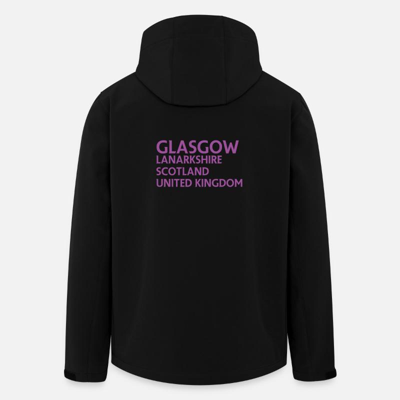 Glasgow – Scotland Textdesign - Men’s Recycled Softshell Jacket by Stanley/Stella - black