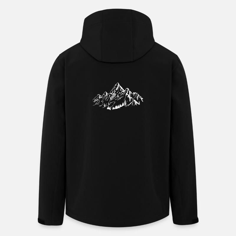 Mountains - Men’s Recycled Softshell Jacket by Stanley/Stella - black