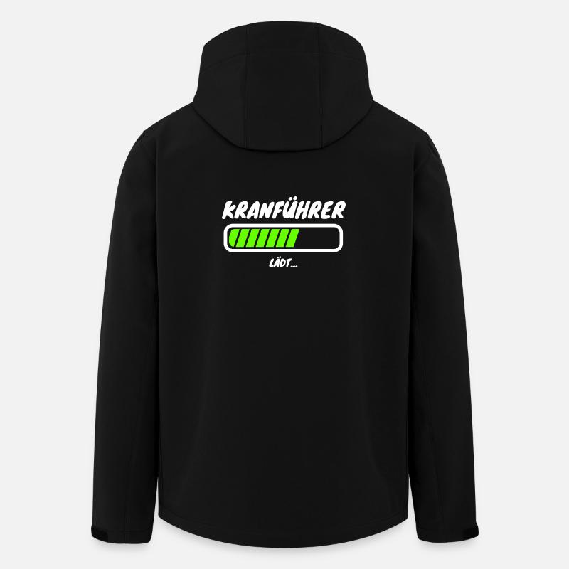 Kranführer Ladebalken Beruf - Recycelte Männer Softshell-Jacke von Stanley/Stella - Schwarz