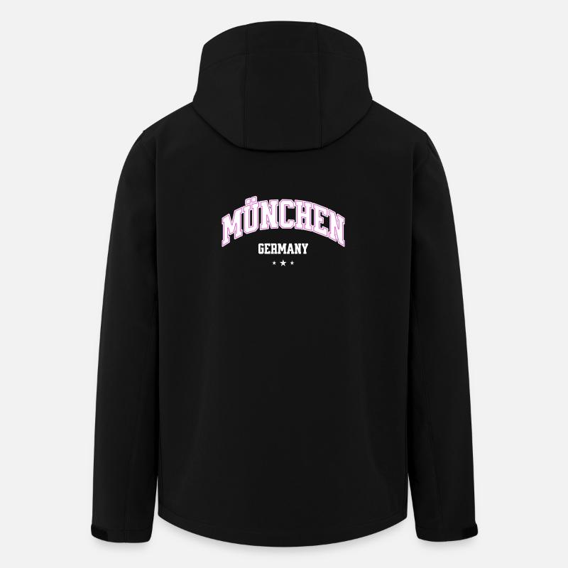 München Neonbogen Flair - Recycelte Männer Softshell-Jacke von Stanley/Stella - Schwarz