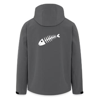Poisson Pêcheur Cadeau en Arête de Poisson - Veste softshell homme en polyester recyclé Stanley/Stella - charbon - Dos - AI Model Male 185 light (185cm)