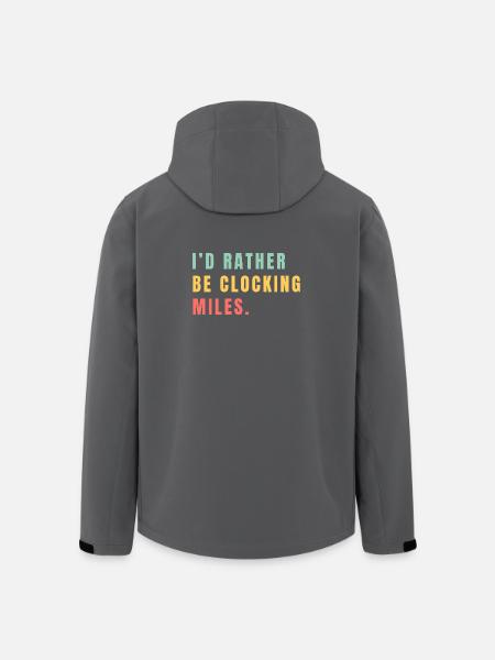 I'd rather be clocking miles - Men’s Recycled Softshell Jacket by Stanley/Stella - black