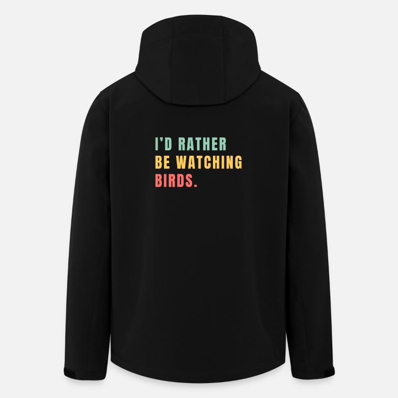I'd rather be watching birds - Men’s Recycled Softshell Jacket by Stanley/Stella - black