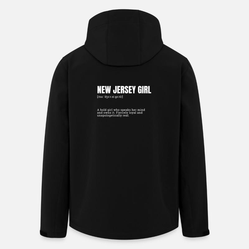 Fille du New Jersey confiante - Veste softshell homme en polyester recyclé Stanley/Stella - noir