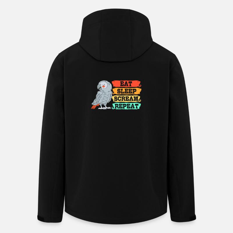 Parrot Grey - Veste softshell homme en polyester recyclé Stanley/Stella - noir